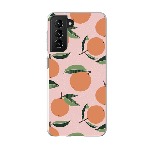 Abstract Orange Pattern Samsung Soft Case By Artists Collection