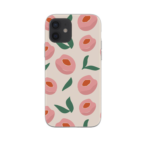 Abstract Peach Pattern iPhone Soft Case By Artists Collection