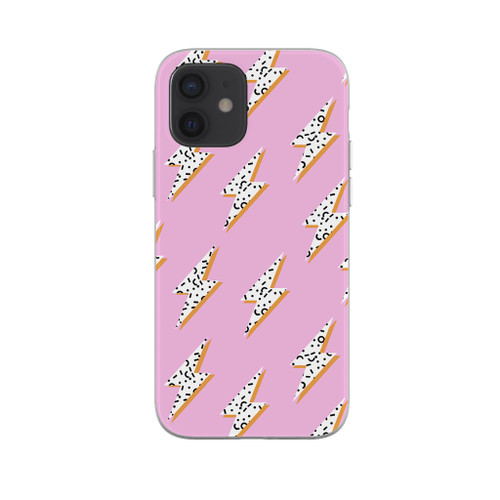 Abstract Thunder Pattern iPhone Soft Case By Artists Collection