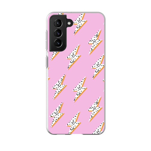Abstract Thunder Pattern Samsung Soft Case By Artists Collection