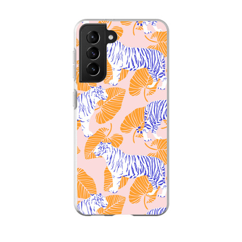 Abstract Tiger Orange Pattern Samsung Soft Case By Artists Collection