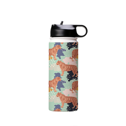 Abstract Tiger Pattern Water Bottle By Artists Collection