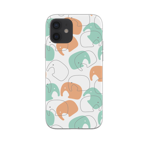 Elephant Pattern iPhone Soft Case By Artists Collection