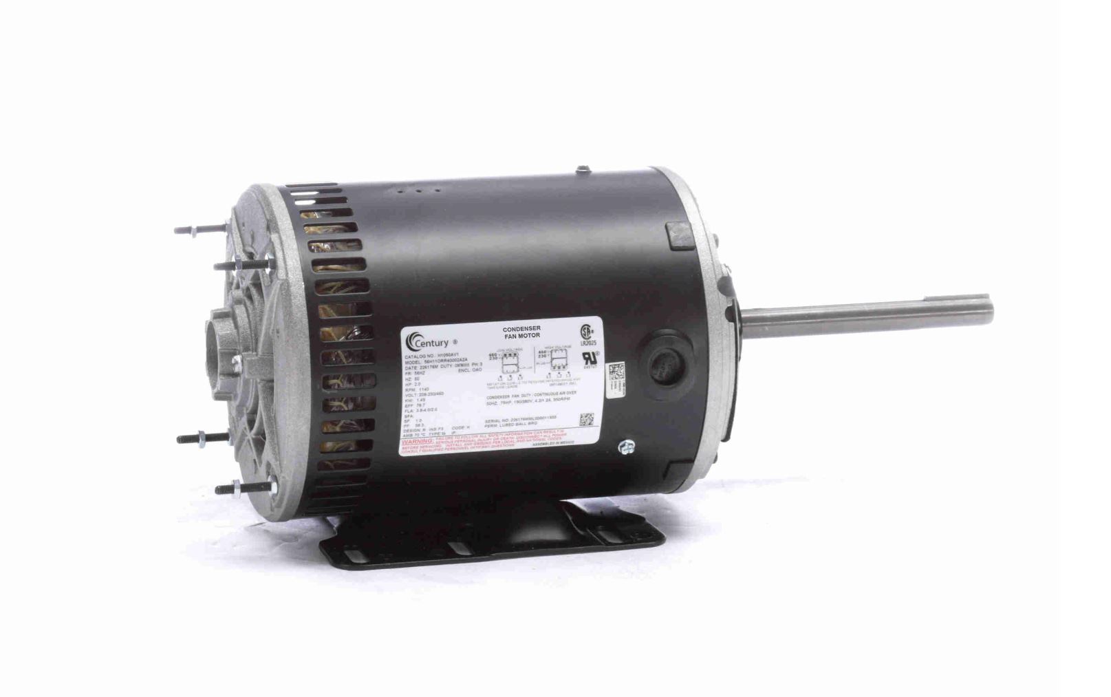 Century H1050AV1 1 HP 1140 RPM 460/208-230 Volts Condenser Fan Motor