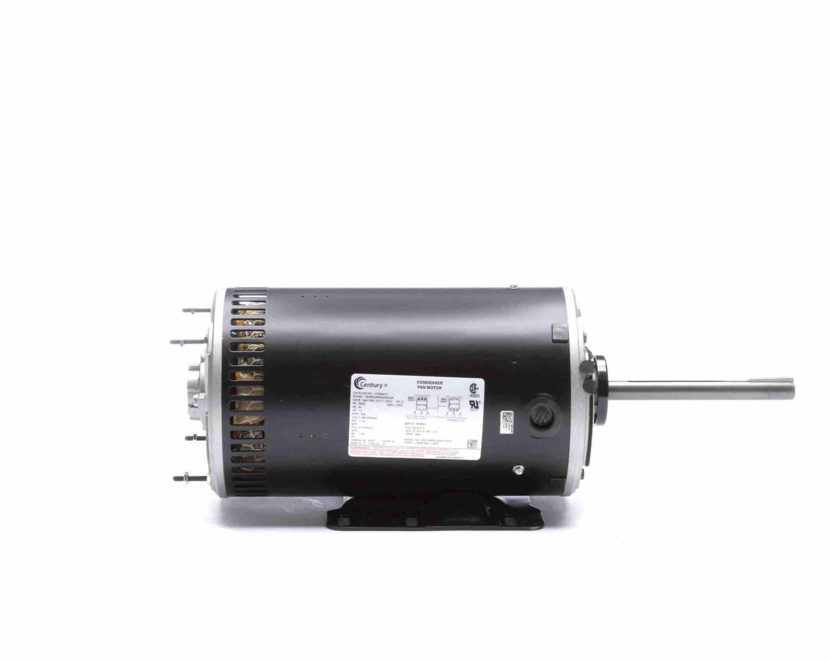 Century H1054AV1 1-1/2 HP 850 RPM 460/208-230 Volts Condenser Fan Motor