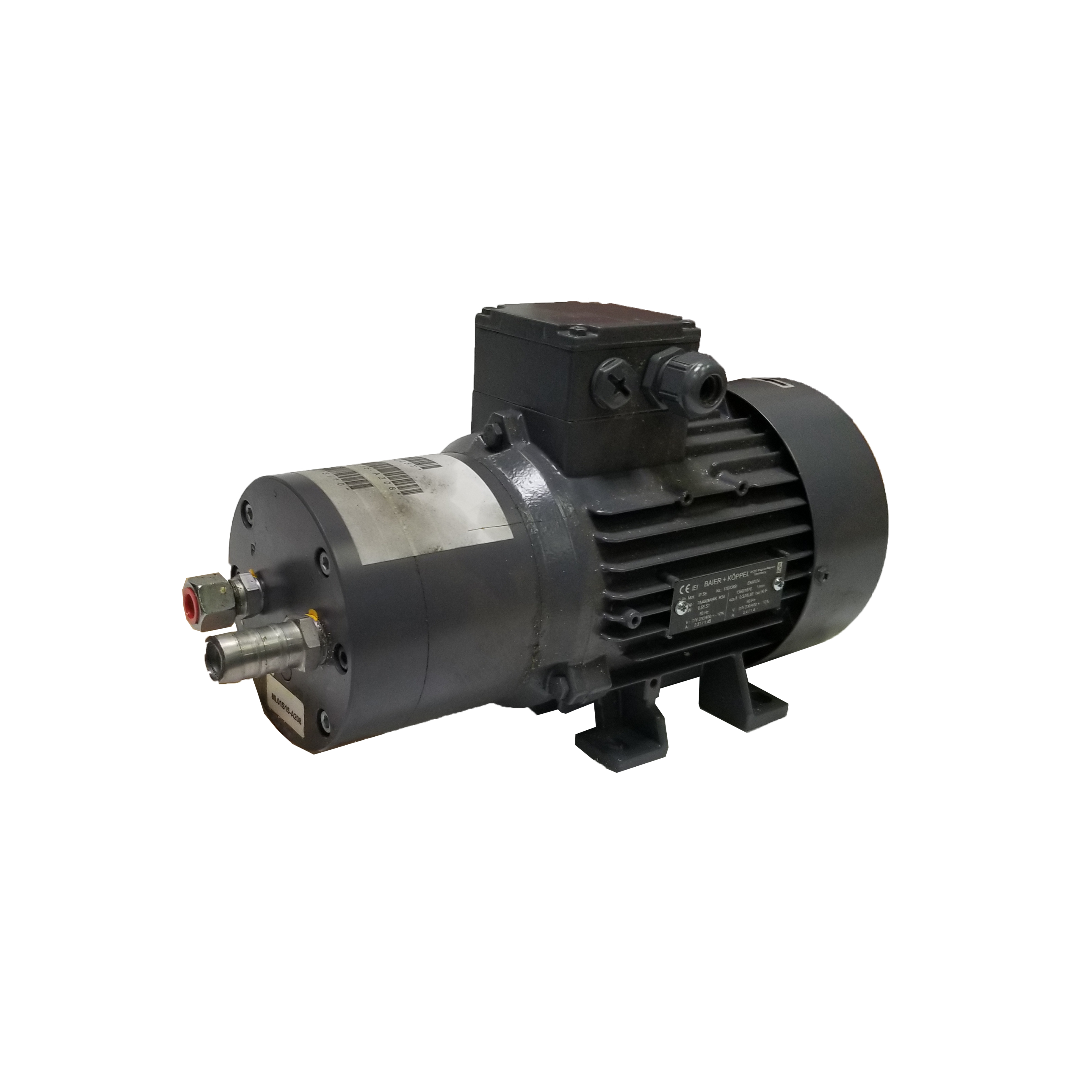 Baier & Koppel 80.01S15-A208 0.82/0.55 KW 1670/1350 RPM Oil Pump Motor for a Manroland