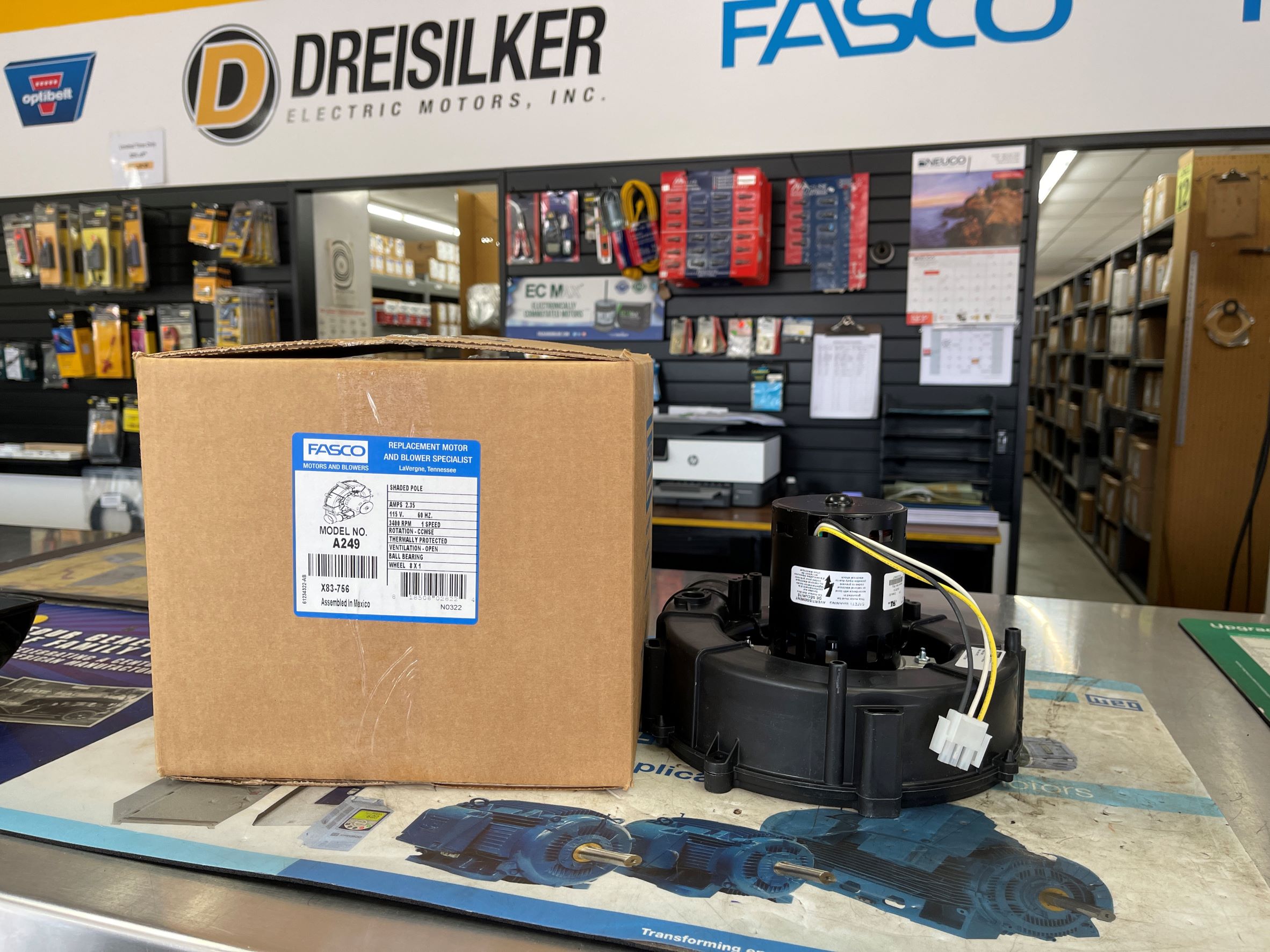 Fasco A249 3400 RPM 115 Volts OEM Replacement Draft Inducer Blower