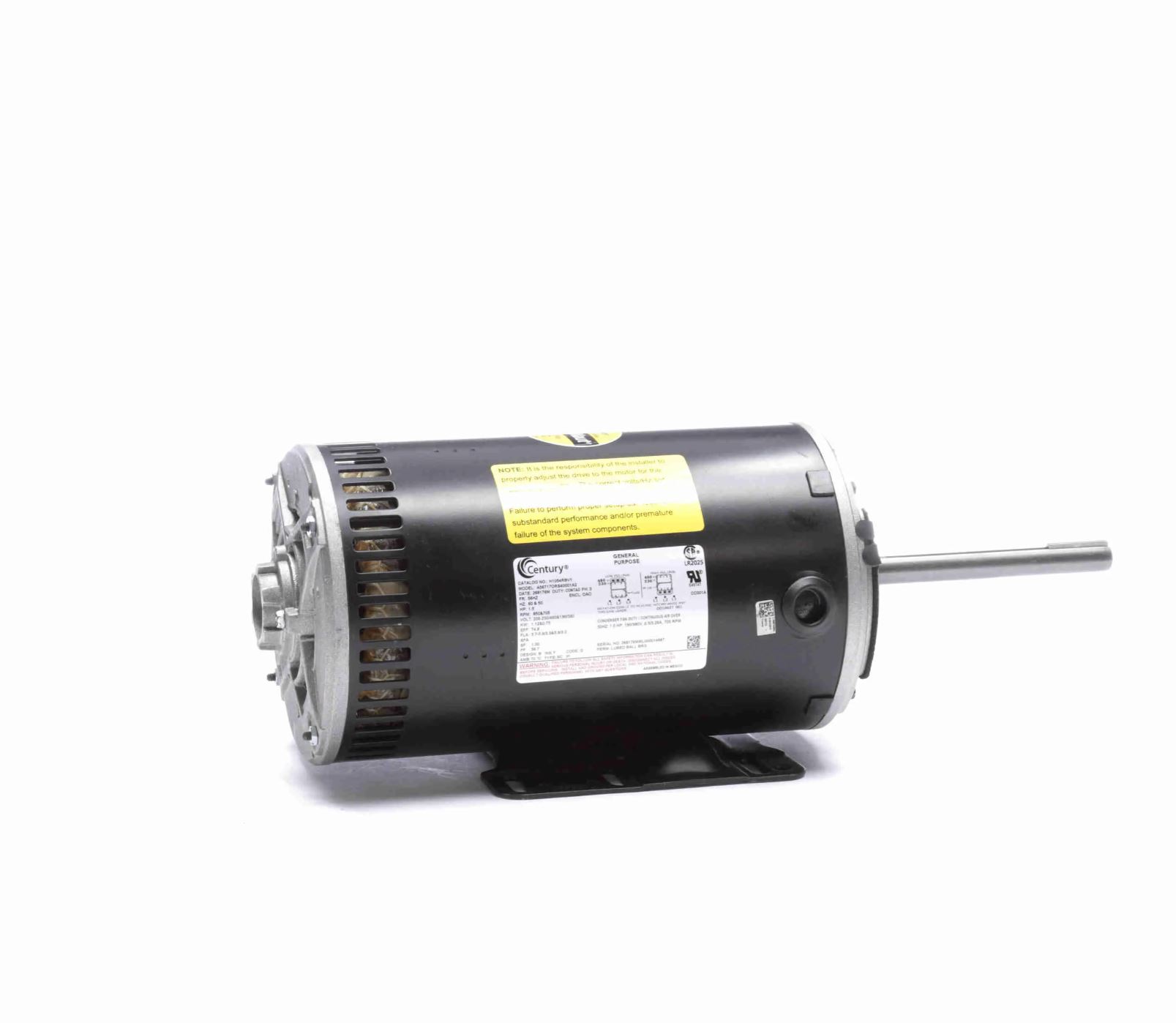 Century H1054RBV1 1-1/2 HP 850 RPM 460/208-230 Volts Condenser Fan Motor
