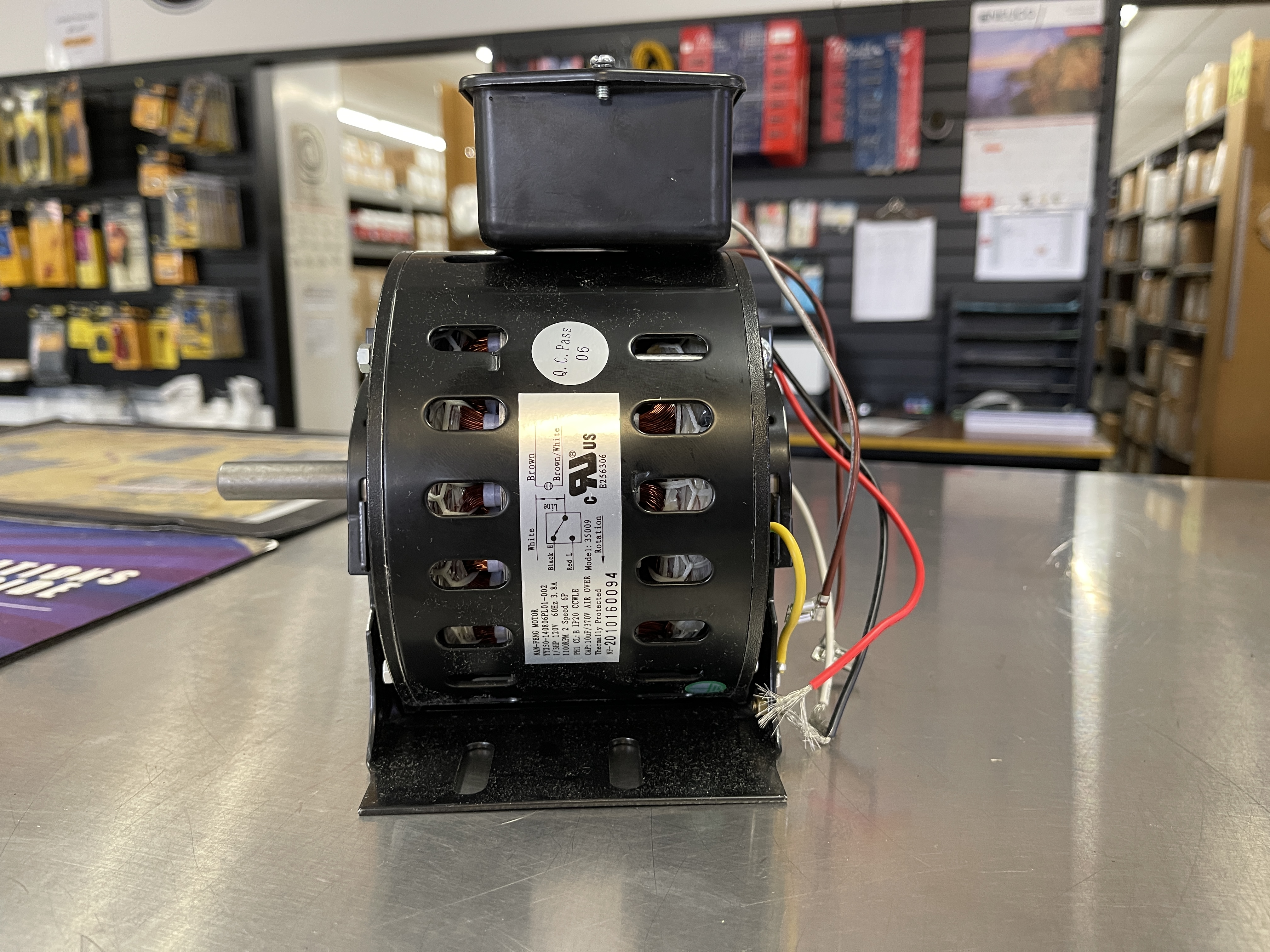 Airvent 35009 whole house fan motor 1/3HP 1100RPM 120V