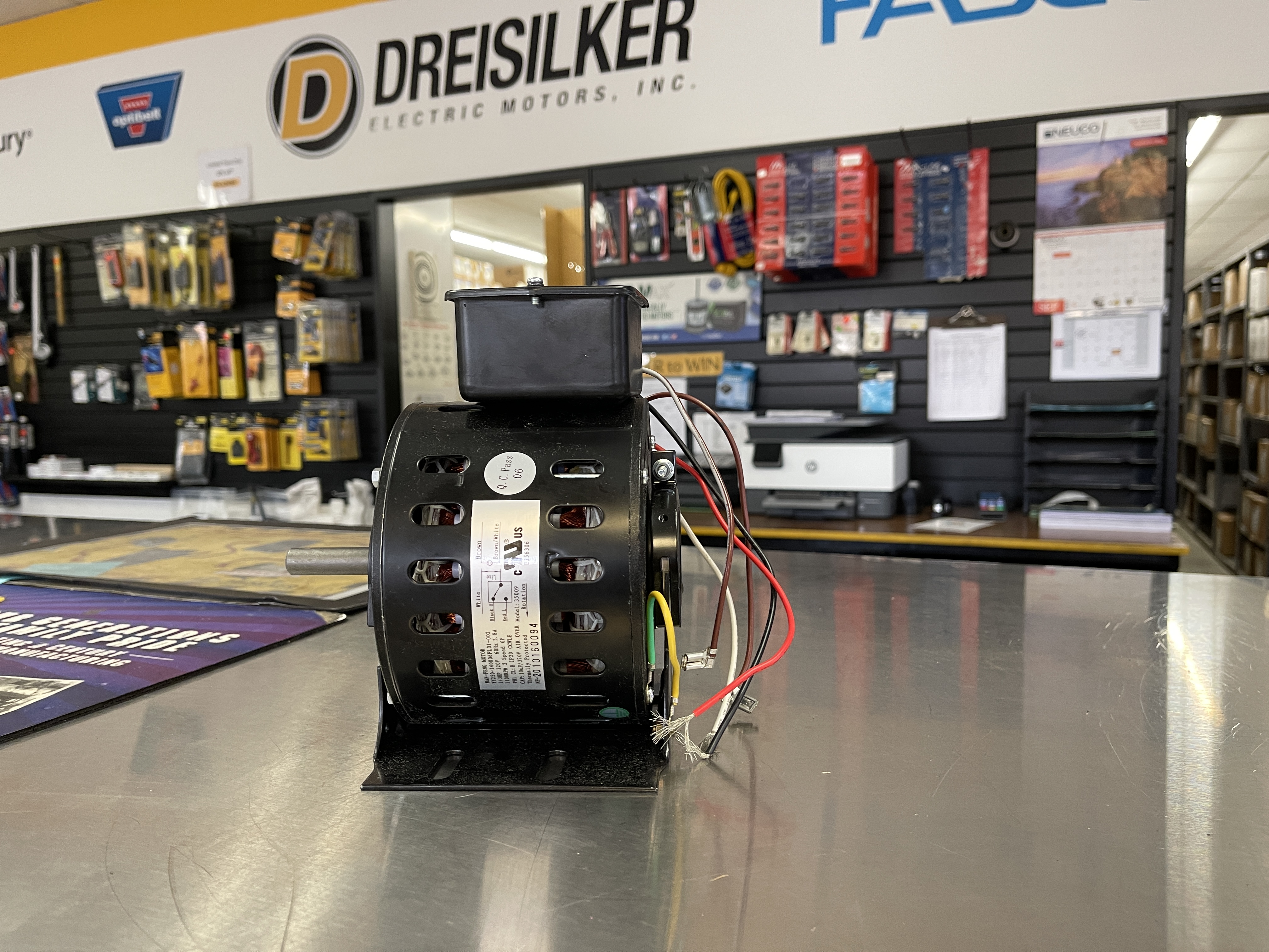 Airvent 35009 whole house fan motor 1/3HP 1100RPM 120V