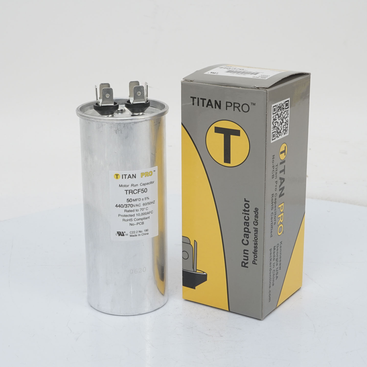 Packard TRCF50 50 MFD 440/370 Volts Round Run Capacitor