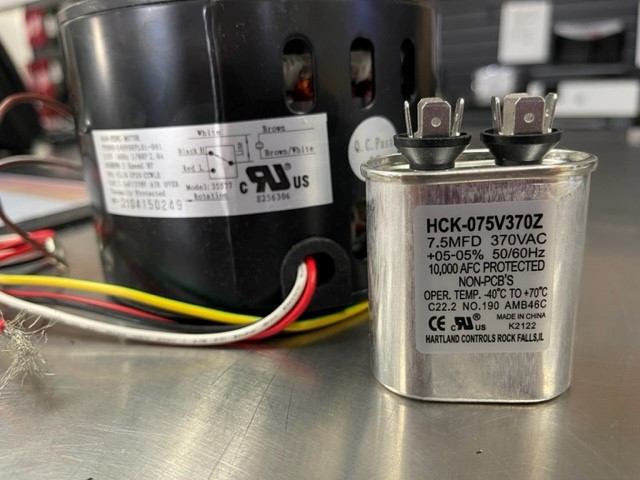 Airvent 1/8 HP 115v 60hz 800 RPM whole house fan motor with capacitor