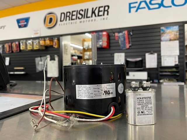 Airvent 1/8 HP 115v 60hz 800 RPM whole house fan motor with capacitor