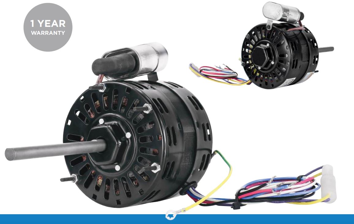 150P iDirect Drive Blower Motor 1/4 HP, 1075 RPM, 115 Volts, 3-Speed, 5-inch diameter, with capacitor included