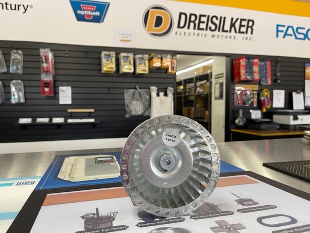 Fasco 1-6143 Single Inlet Blower Wheel, 5-3/4" dia x 1-1/2" W, 3600 rpm, Counter-Clockwise Fasco 1-6143 Single Inlet Blower Wheel, 5-3/4" dia x 1-1/2" W, 3600 rpm, Counter-Clockwise