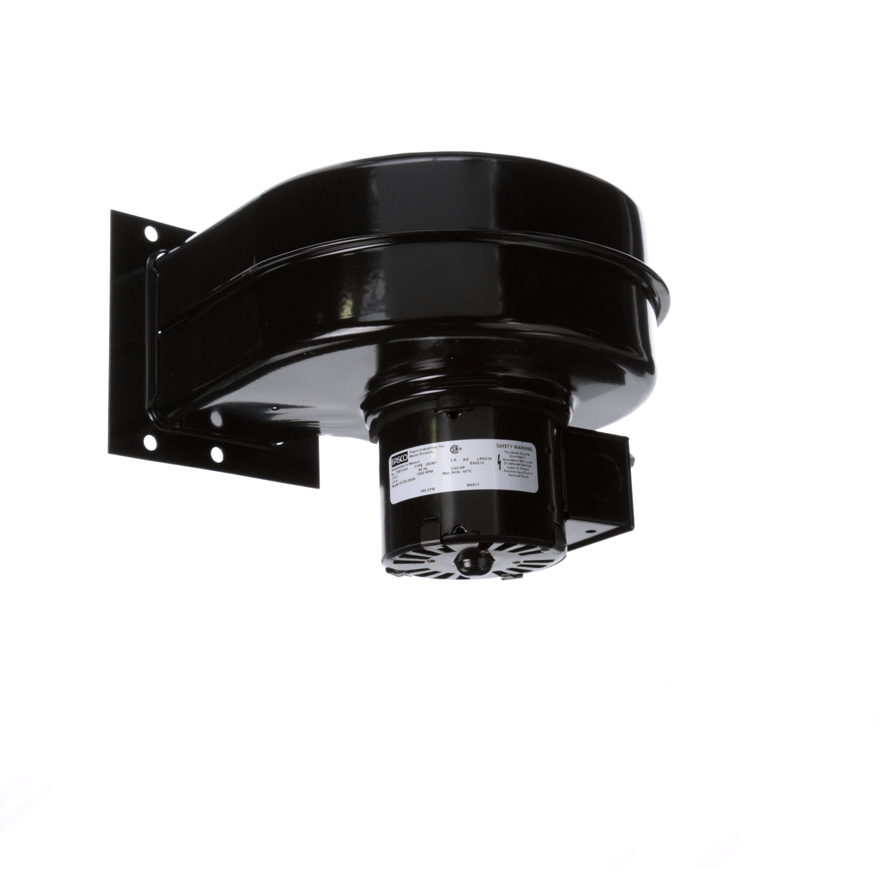 Fasco 50755-D500 160 CFM 1500 RPM 115 Volts Centrifugal Blower