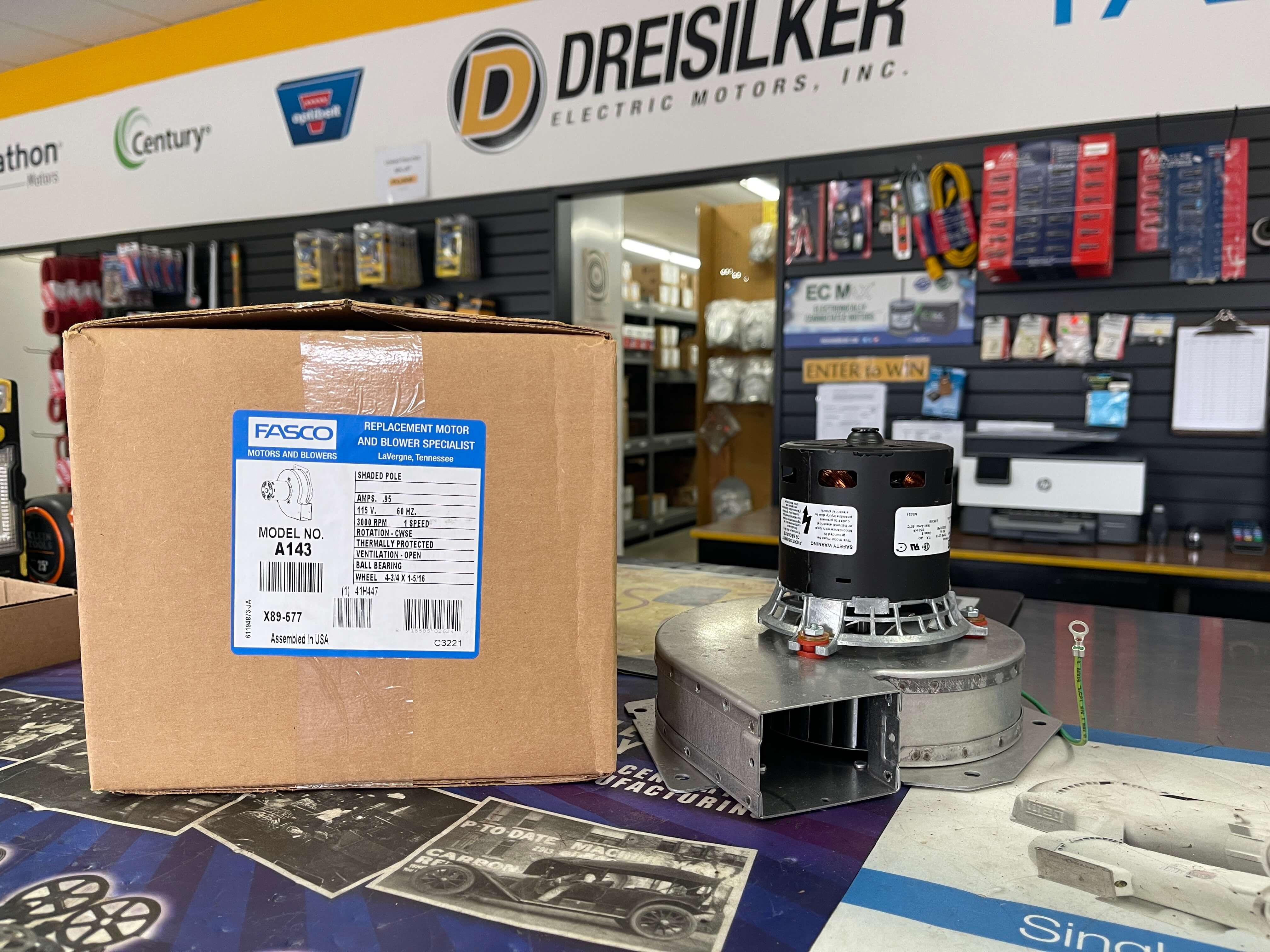 Fasco A143 3000 RPM 115 Volts OEM Replacement Draft Inducer Blower