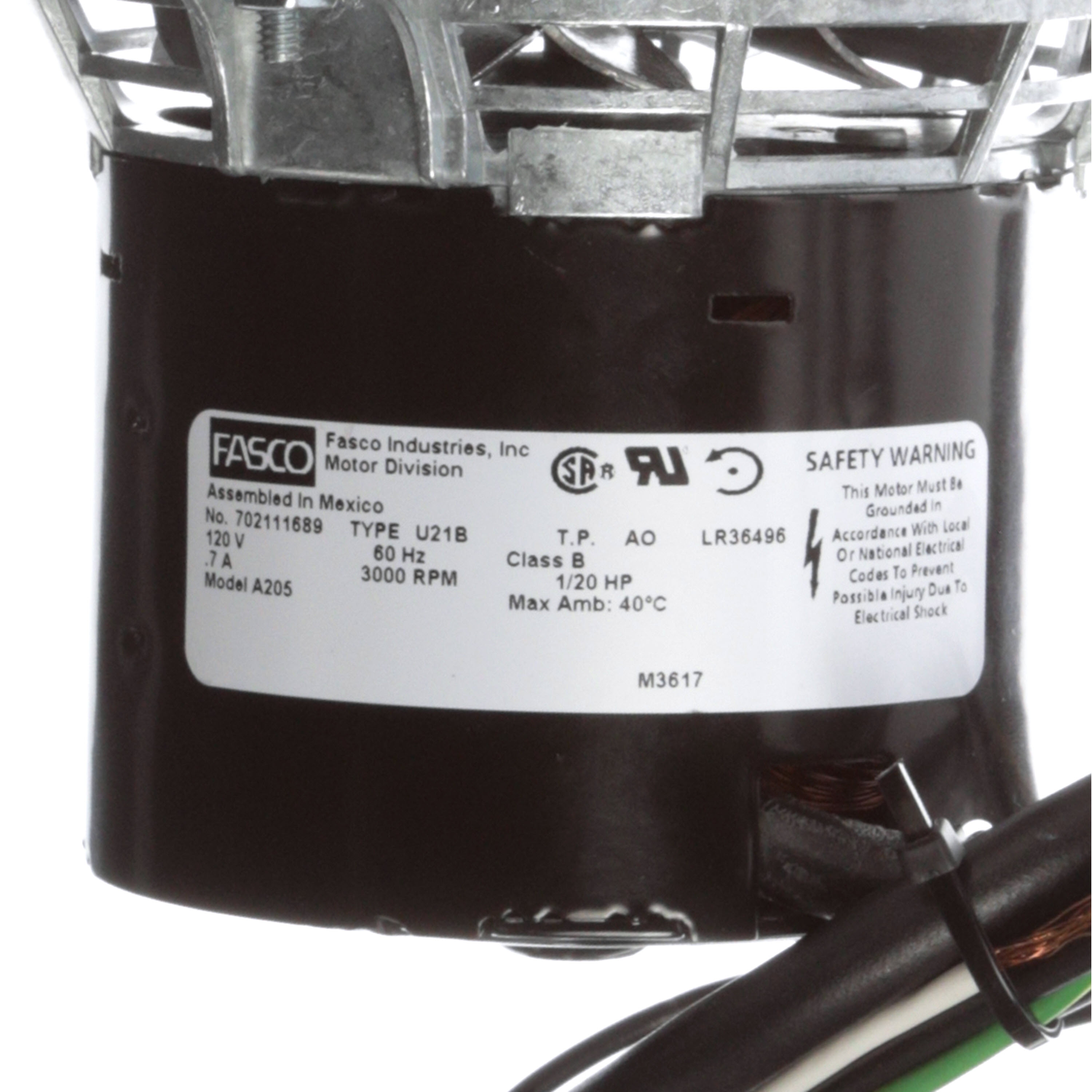 Fasco A205 3000 RPM 120 Volts OEM Replacement Draft Inducer Blower