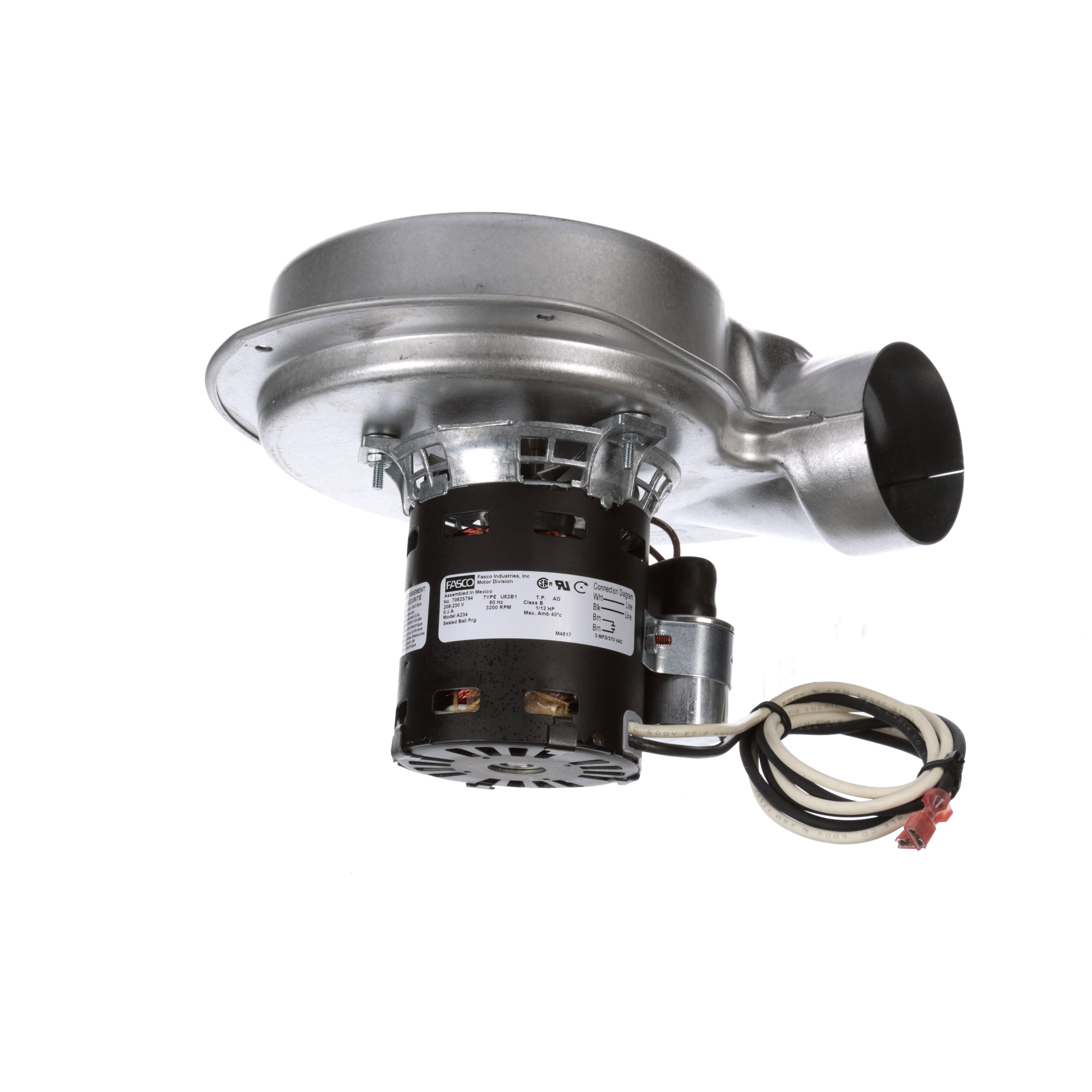 Fasco A234 3200 RPM 208-230 Volts OEM Replacement Draft Inducer Blower
