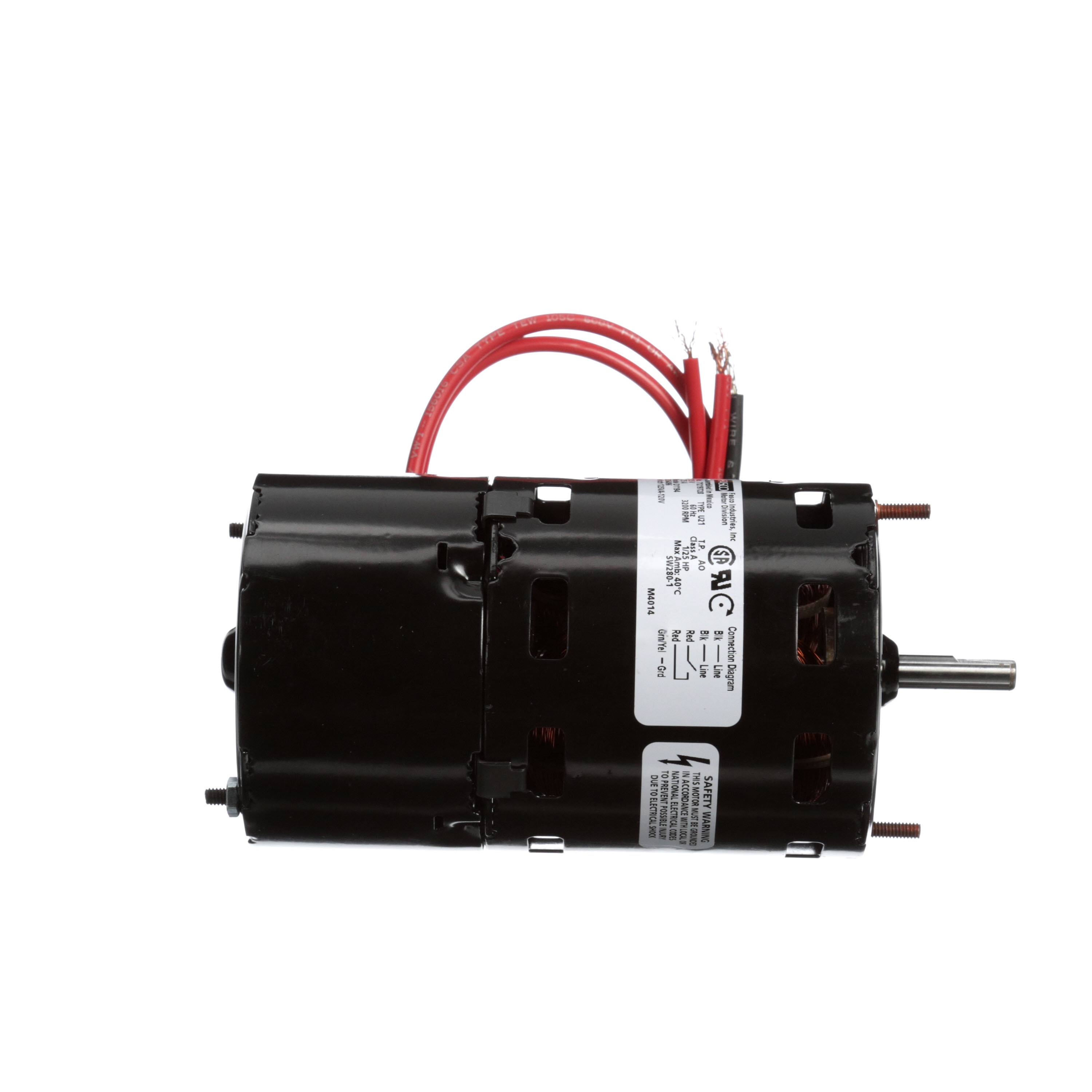 Fasco D1194 1/25 HP 3200 RPM 115 Volts Flue Exhaust and Draft Booster Blower Motor