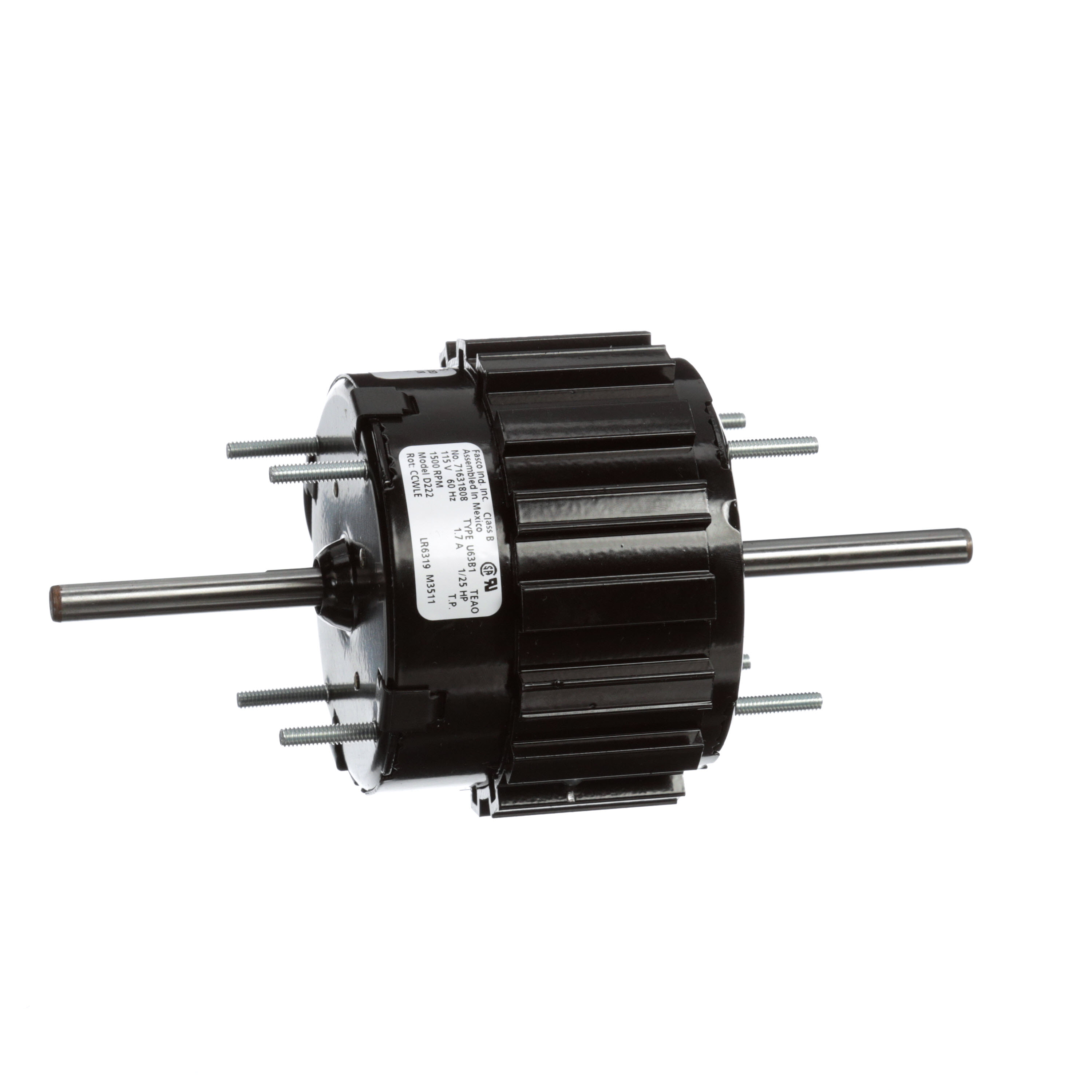 Fasco D222 1/25 HP 1500 RPM 115 Volts Flue Exhaust and Draft Booster Blower Motor