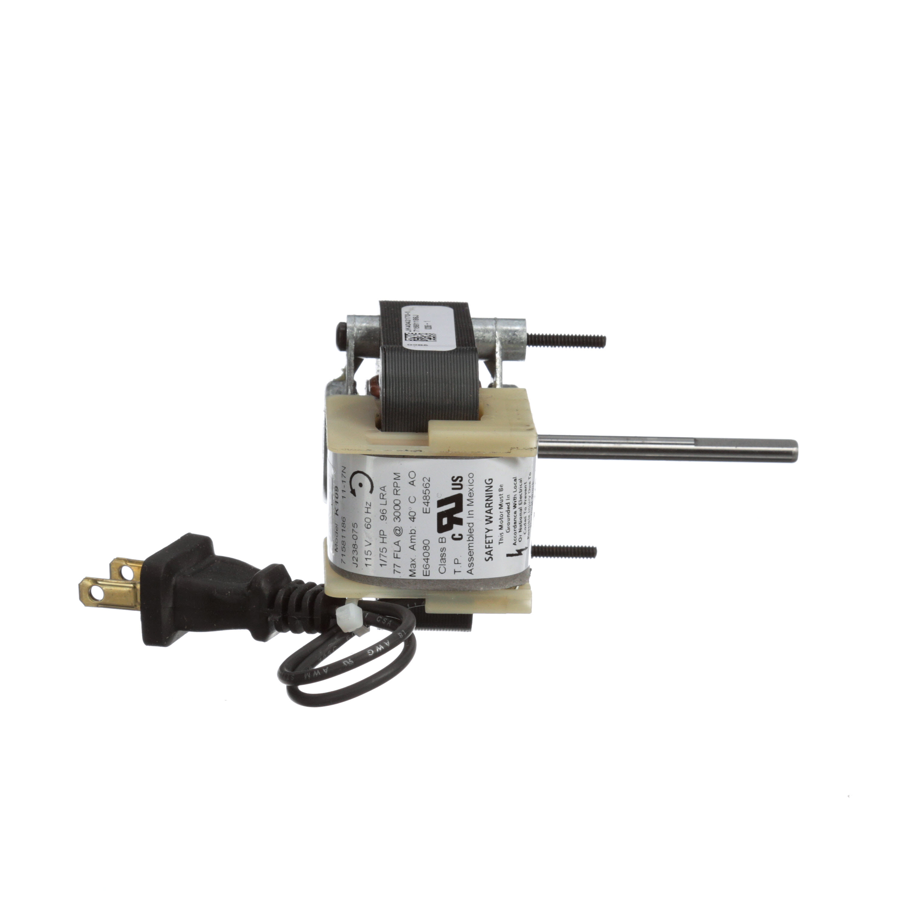 Fasco K109 1/75 HP 3000 RPM 115 Volts C-Frame Motor