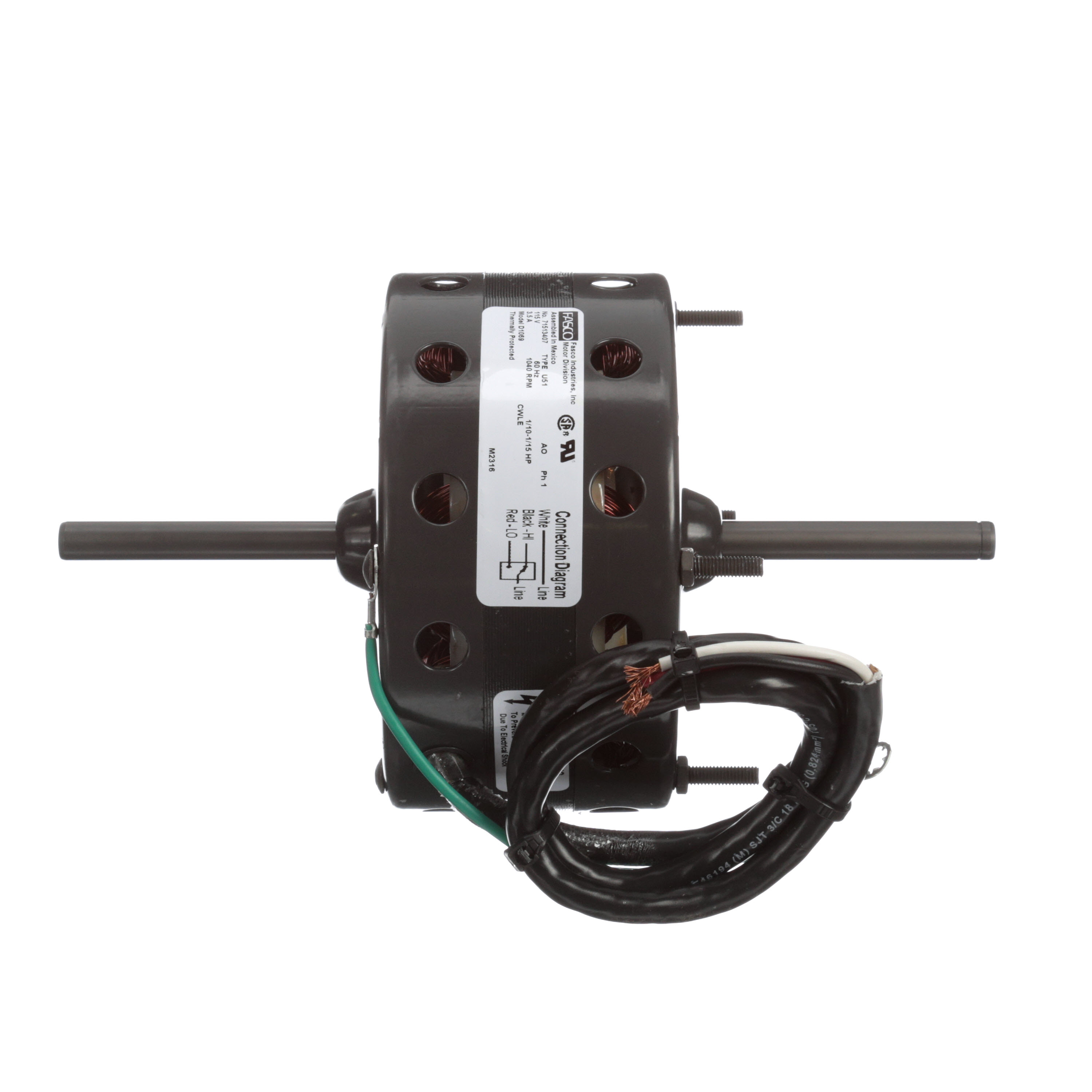 Fasco D1069 1/10 HP 1040 RPM 115 Volts OEM Direct Replacement Motor