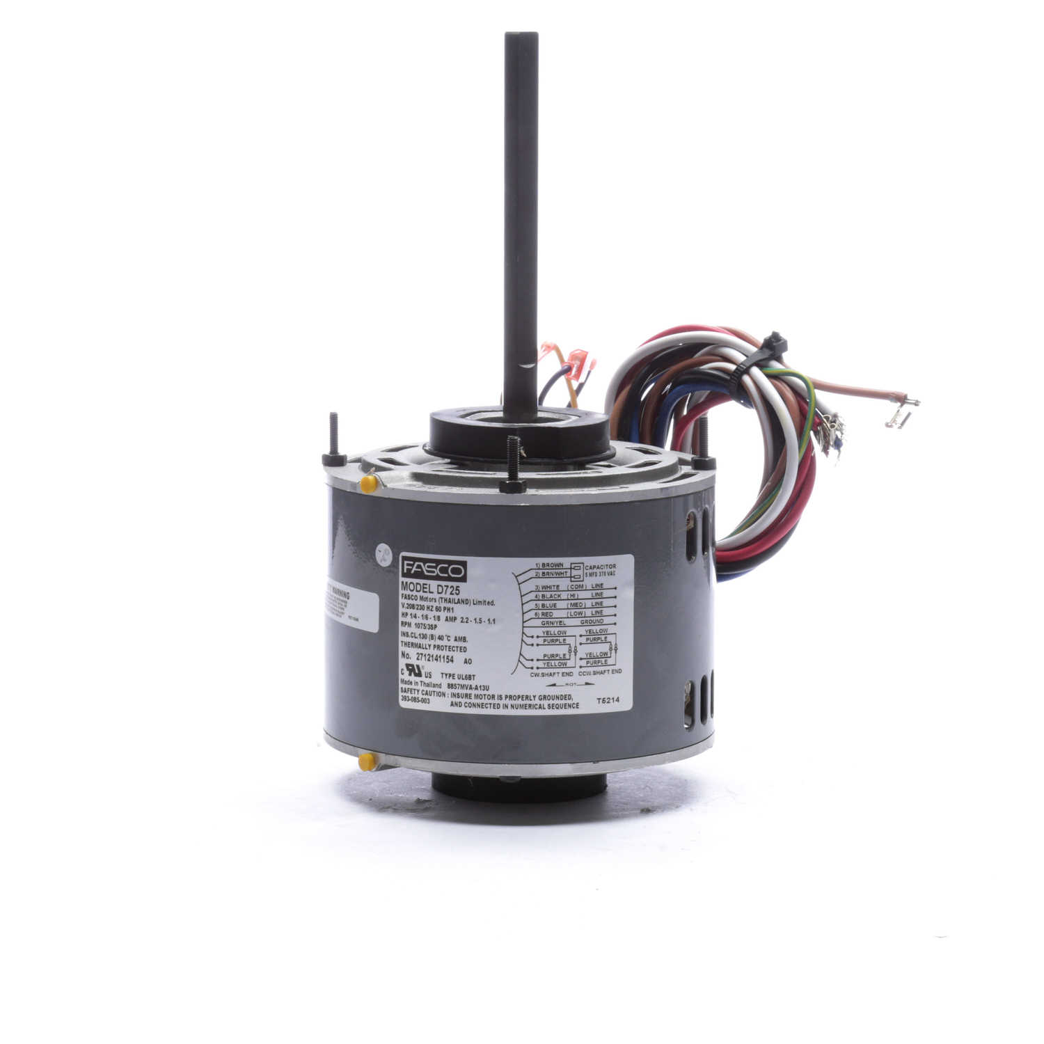 Fasco D742 1/4 HP 1075 RPM 208-230 Volts Condenser Fan Motor Fasco D742 1/4 HP 1075 RPM 208-230 Volts Condenser Fan Motor