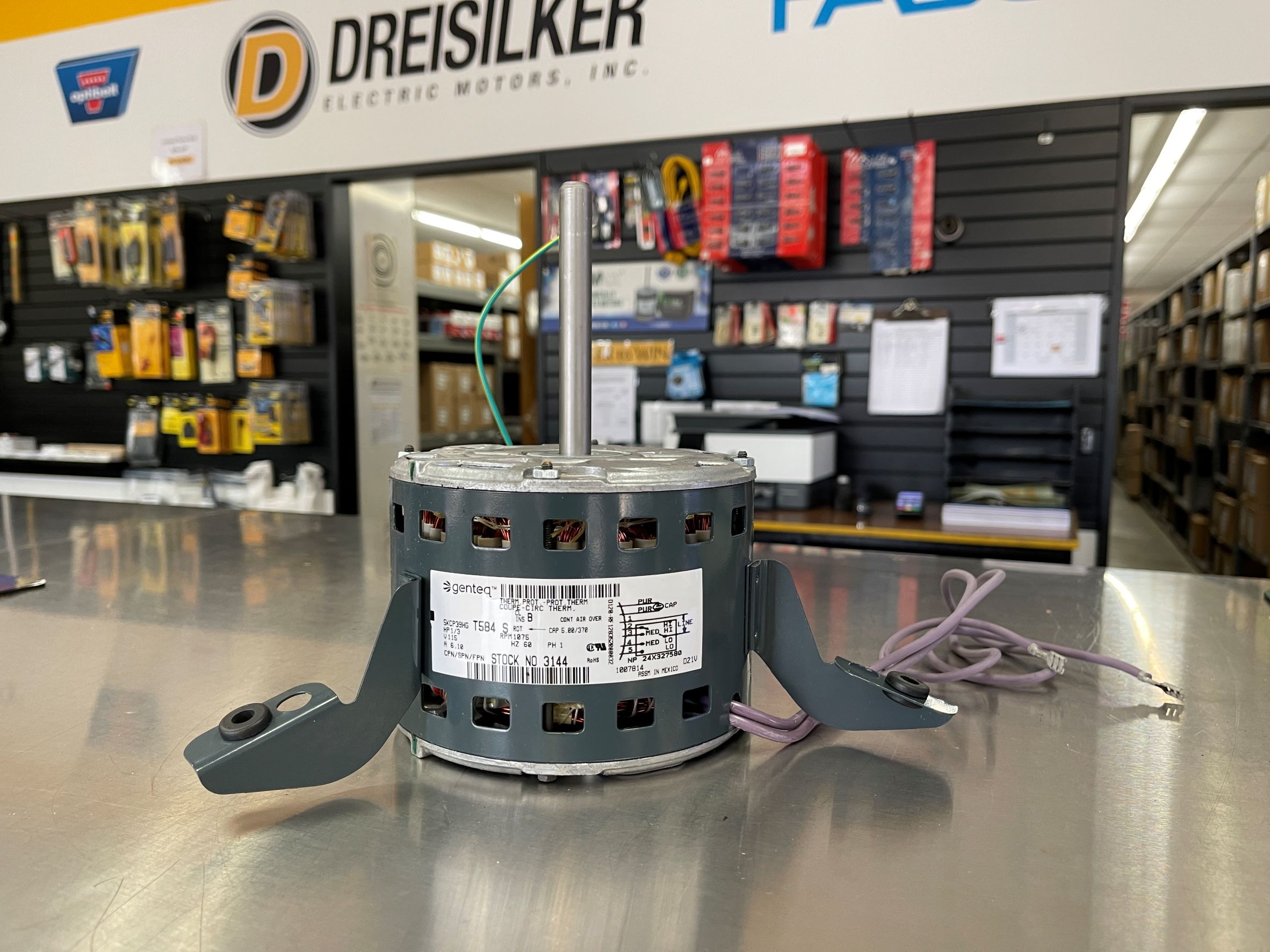 Genteq 3144 1/3 HP 1075 RPM 115 Volts Lennox Replacement Motor