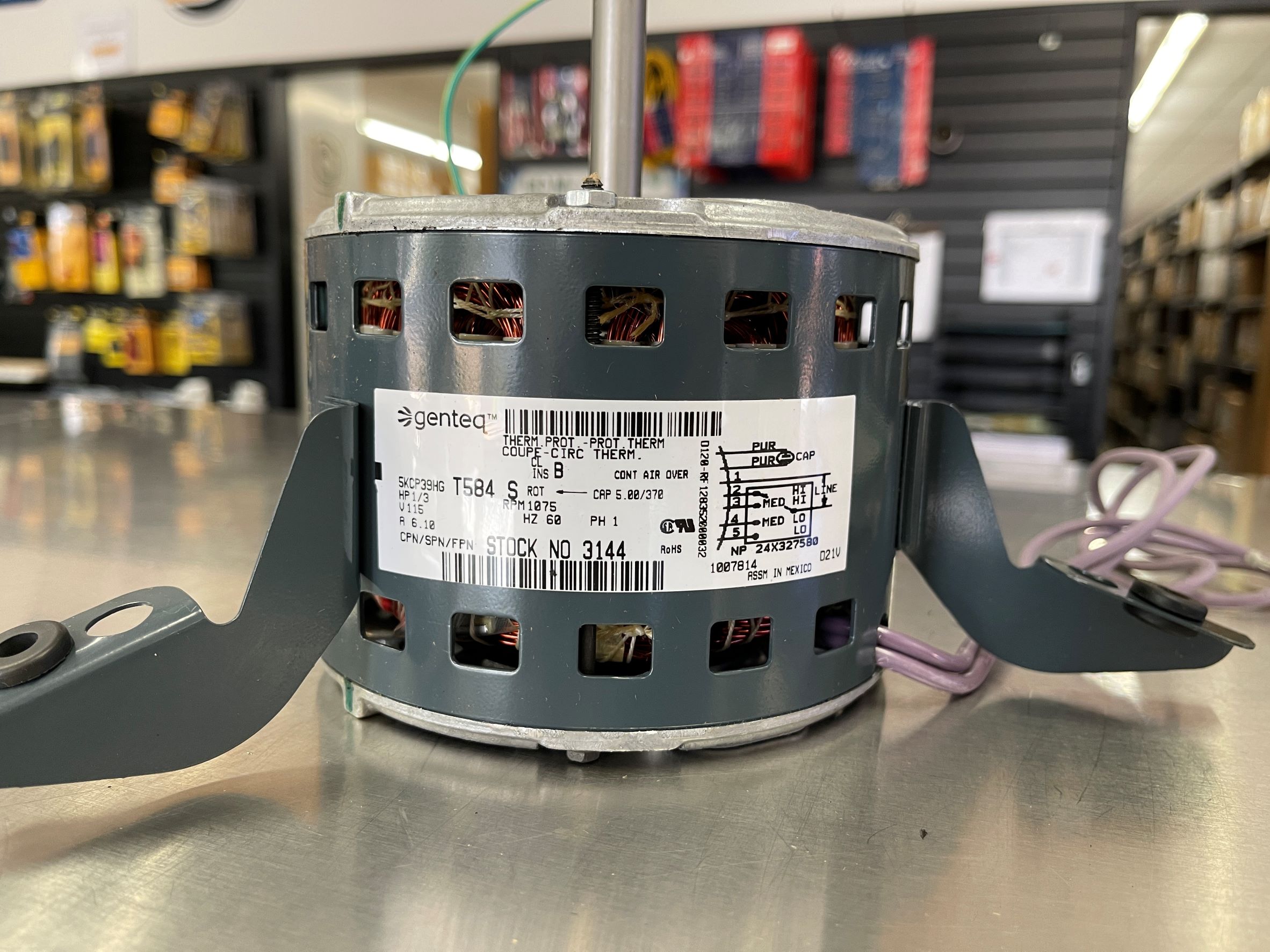 Genteq 3144 1/3 HP 1075 RPM 115 Volts Lennox Replacement Motor