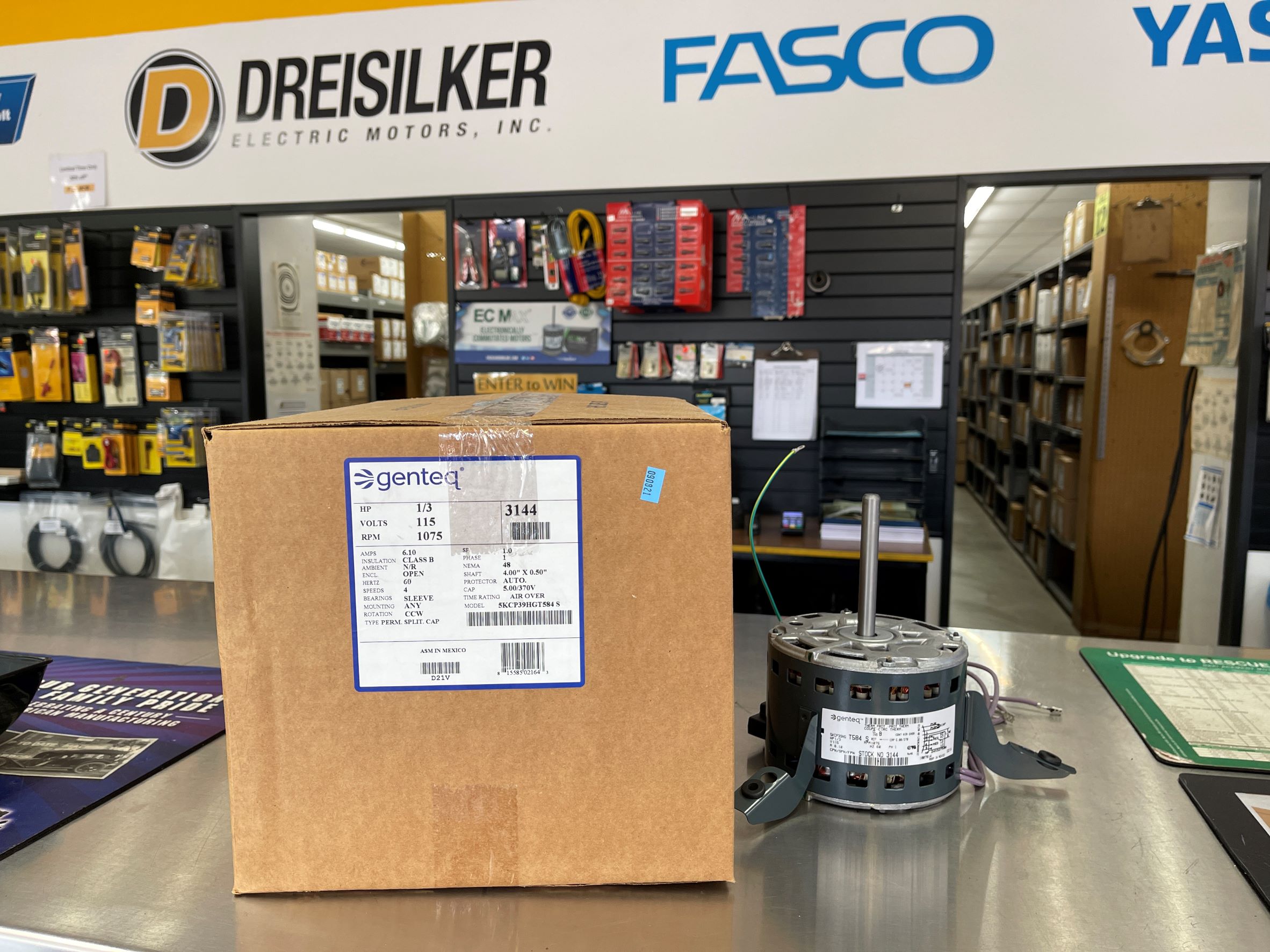 Genteq 3144 1/3 HP 1075 RPM 115 Volts Lennox Replacement Motor