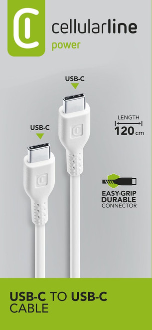 CELLULARLINE - POWER CABLE 120CM - USB-C TO USB-C - 2170012545