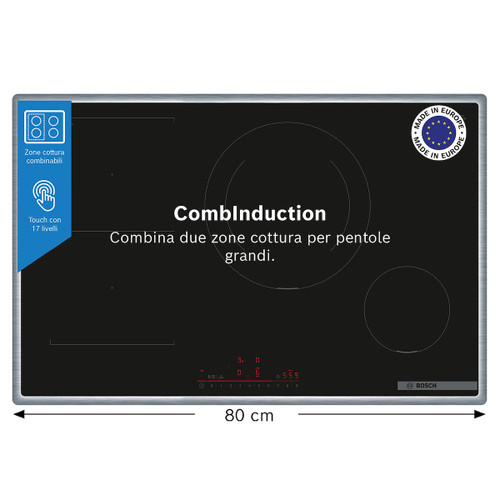 BOSCH - PVS845HB1E PIANO COTTURA A INDUZIONE 80 CM - 2240000058 BOSCH 0 | Trony.it