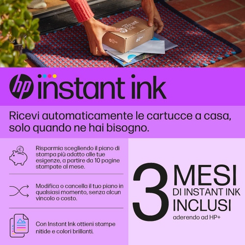 HP - HP DESKJET 4222E Stampante all-in-one inkjet a colori Copia Scansione Wifi - 3 mesi di Instant ink inclusi con HP+ - 2230020392