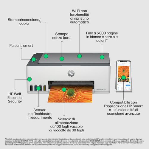 HP - HP Smart Tank 5105 1F3Y3A, Stampante Multifunzione - 2230019391