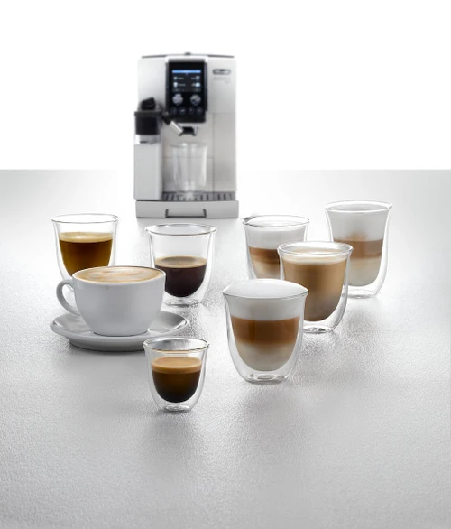 DE'LONGHI - DE'LONGHI Dinamica Plus - Macchina Automatica per Caffè in Chicchi, 24 bevande one-touch, Argento/Nero (ECAM380.85.SB ) - 2230018436