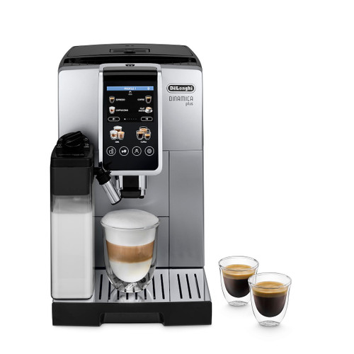 DE'LONGHI - DE'LONGHI Dinamica Plus - Macchina Automatica per Caffè in Chicchi, 24 bevande one-touch, Argento/Nero (ECAM380.85.SB ) - 2230018436