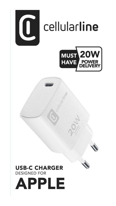 CELLULARLINE - CARICABATTERIA RETE APPLE 20W SMALL BIANCO - 2230015609