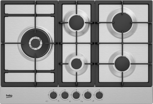 BEKO - Piano a Gas con PractiClean, 4 Bruciatori + 1 Wok High Power, 75 cm - 2230015516 BEKO 0 | Trony.it