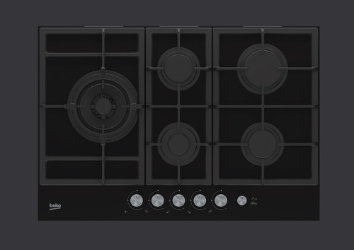 BEKO - Piano a Gas, 4 Bruciatori + 1 Wok High Power, 75 cm - 2230015499