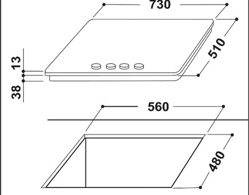 INDESIT - THP 752 W/IX/I - 2170004373