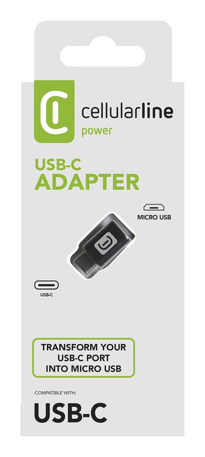 CELLULARLINE - ADATTATORE DA MICRO USB A USB-C - 2160013643