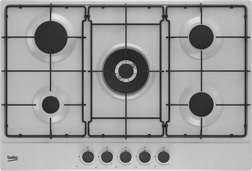 BEKO - Piano cottura a gas 75 cm con 4 bruciatori standard + 1 Wok - 2230010183