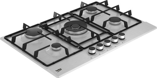 BEKO - Piano cottura a gas 75 cm con 4 bruciatori standard + 1 Wok - 2230010183