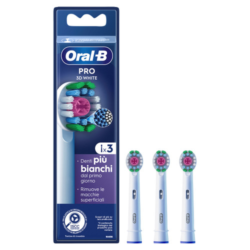 ORAL-B - TESTINE PRO 3D WHITE. 3 TESTINE - 2230006054