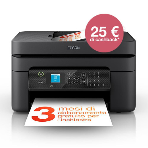 EPSON - Epson WorkForce WF-2930DWF - Stampante multifunzione inkjet (ADF) - Wireless, Display LCD, USB, stampa da mobile - 2220010446