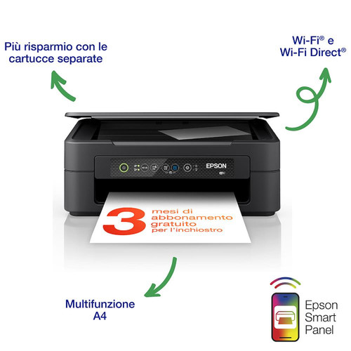 EPSON - Epson Expression Home XP-2200 - Stampante multifunzione inkjet - Wireless, display LCD, USB,  stampa da mobile - 2220010440