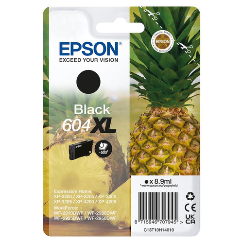 EPSON - EPSON SERIE 604XL ANANAS NERO XL T10H CARTUCCIA DI INCHIOSTRO ORIGINALE - 2220008758 EPSON - EPSON SERIE 604XL ANANAS NERO XL T10H CARTUCCIA DI INCHIOSTRO ORIGINALE - 2220008758