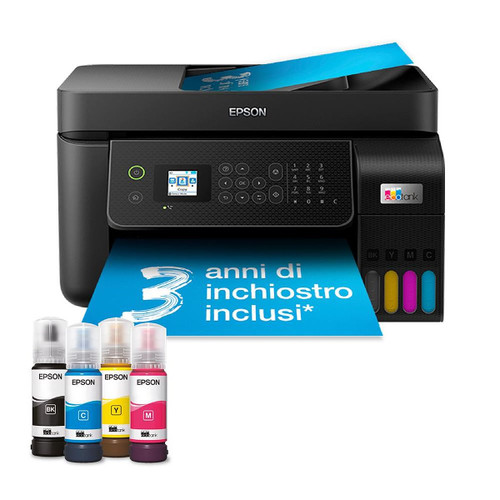 EPSON - EcoTank ET-4800 Stampante Inkjet Multifunzione A4, serbatoi ricaricabili, 3 anni inchiostro inclusi, 40 € di cashback* - 2220006305