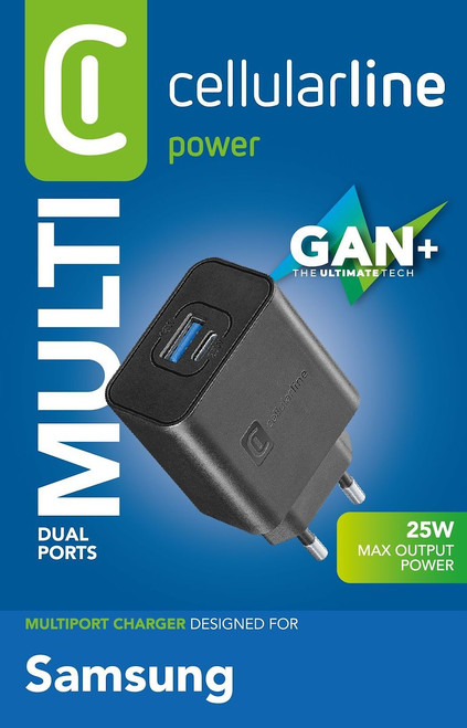CELLULARLINE - DUAL SUPER FAST CHARGER 25W - SAMSUNG - 2210005212